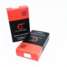 ET картриджи одноразовые серые прозрачные наконечники Round Shader кассета с иголками для татуировок C1018RS 20 шт