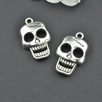 

10Pcs Antique Silver color Zinc Alloy Skeleton Charms Pendants Diy Jewelry Findings Accessories Wholesale 24*15mm 2296