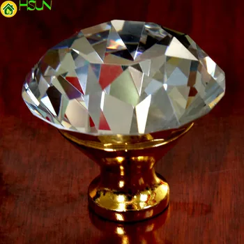 

Diameter 50mm Glass Crystal Kitchen Cabinet Cupboard Door Handles Silver Gold Diamond Head Drawer Tv Cabinet Knobs Pulls Fashion