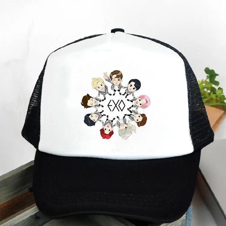 Exo kpop модная шляпа k-pop exo-m для мужчин и женщин Летняя Корейская Солнцезащитная