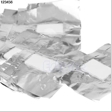 50 шт./упак. алюминиевый Фольга наклейки для ногтей искусство впитывающийся для ногтей акриловым УФ гель для снятия