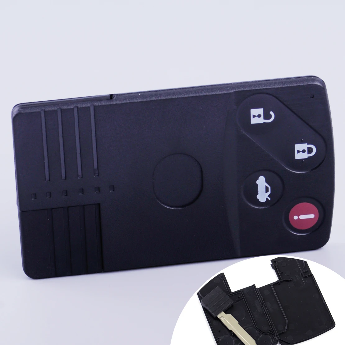 

CITALL Car 4 Button Smart Card Remote Key Shell Case Cover Fit For Mazda 5 6 CX-7 CX-9 RX8 MX-5 Miata 2008 2009
