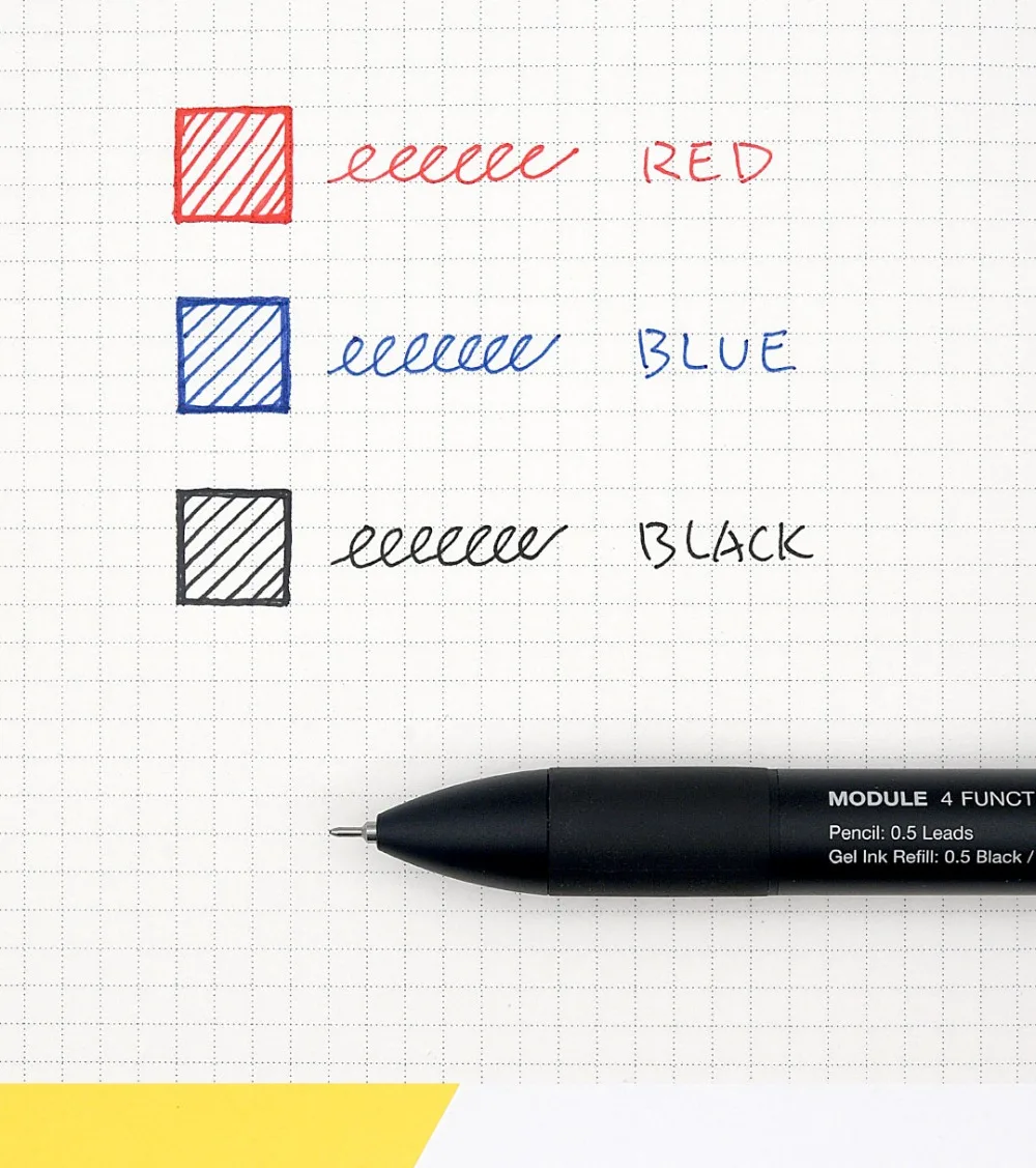 Andstal KACO 4 в 1 многофункциональные ручки 0,5 мм черный синий красный стержень сменный гелевый карандаш механический карандаш японские чернила для офиса и школы