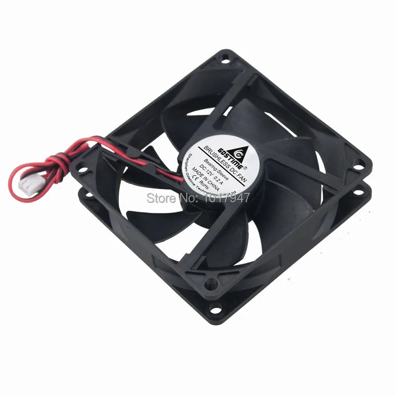 Gdstime-ventilador de Refrigeração dc 12v 2pin 8cm 8020 80 mm x 20 mm 8cm 10 Peças - Imagem 5