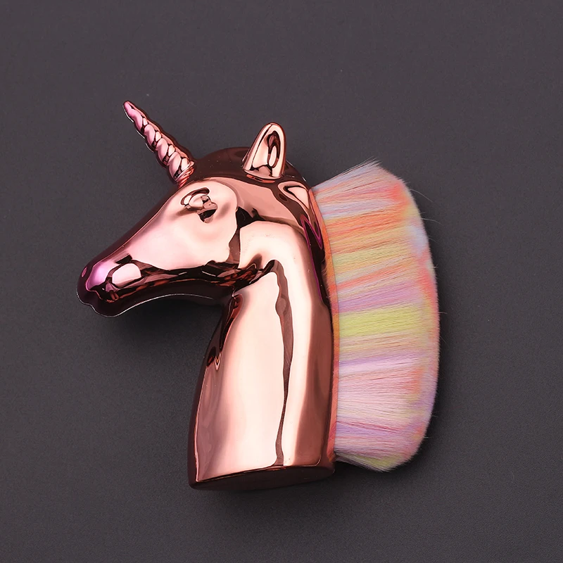 

5Colors Hot Unicorn Makeup Brushes Rainbow Synthetic Hair Blush Brush Powder Brush Cosmetic Face Beauty Tools