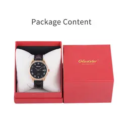 Gladster Элитный бренд Япония движение наручные часы Мода чёрный; коричневый кожа часы Hardlex аналоговый мужской Кварцевые подарок
