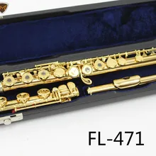 MARGEWATE стандарты флейта FL-471 студентов флейты полностью золотой лак 17 отверстий открытый ключ C с синий чехол Аксессуары