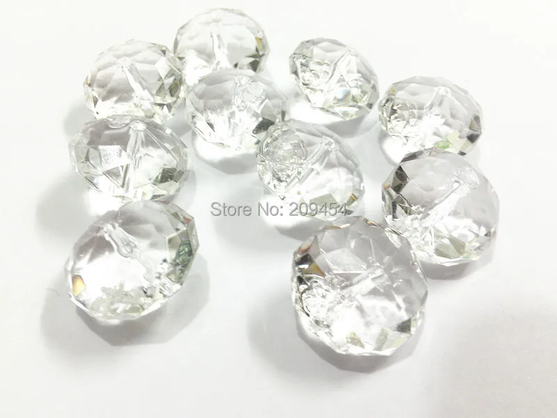 

Wholesale-22mm 120pcs/lot Clear acrylic Faceted beads
