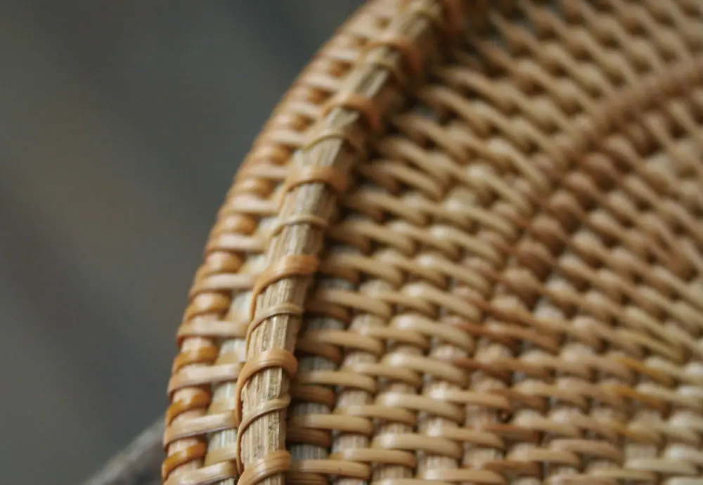  Handmade Rattan Woven Pu-erh Tea Cake Storage Box Canister Kitchen Container Small - 32798926447