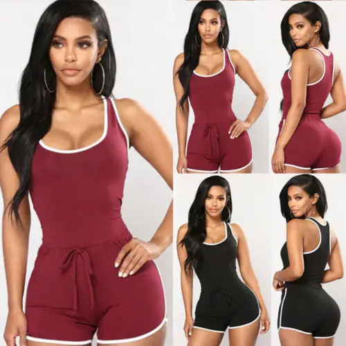 

Women Casual Sleeveless Bodycon Romper playsuit