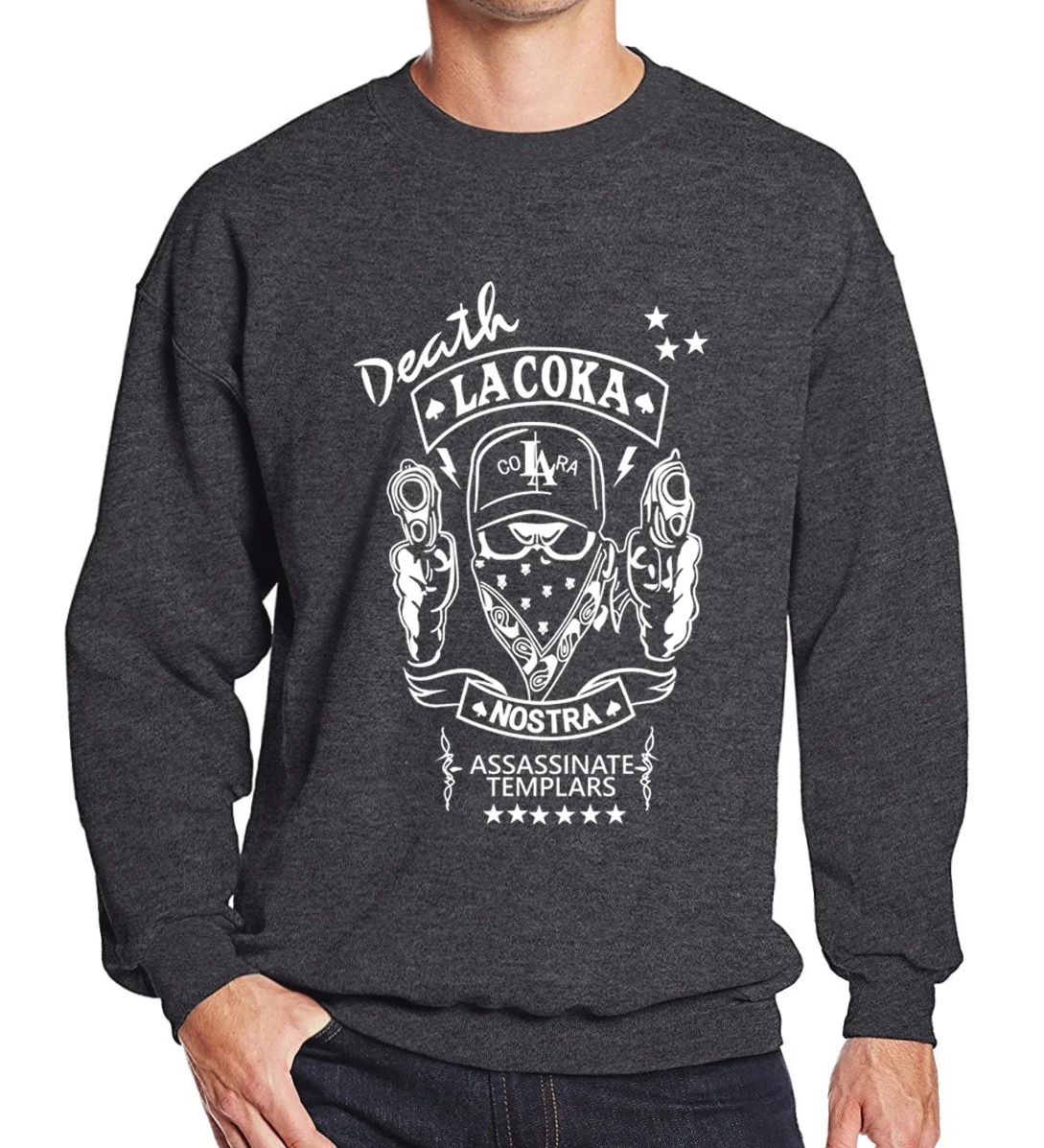 

La Coka Nostra brand clothing 2019 new autumn winter fashion loose sweatshirt hoodies men hip hop tracksuit hoody pullovers top
