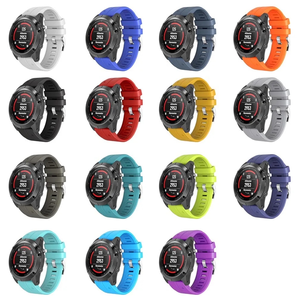 Силиконовый ремешок для Garmin fenix 5X/5X Plus/3/3HR IJS998