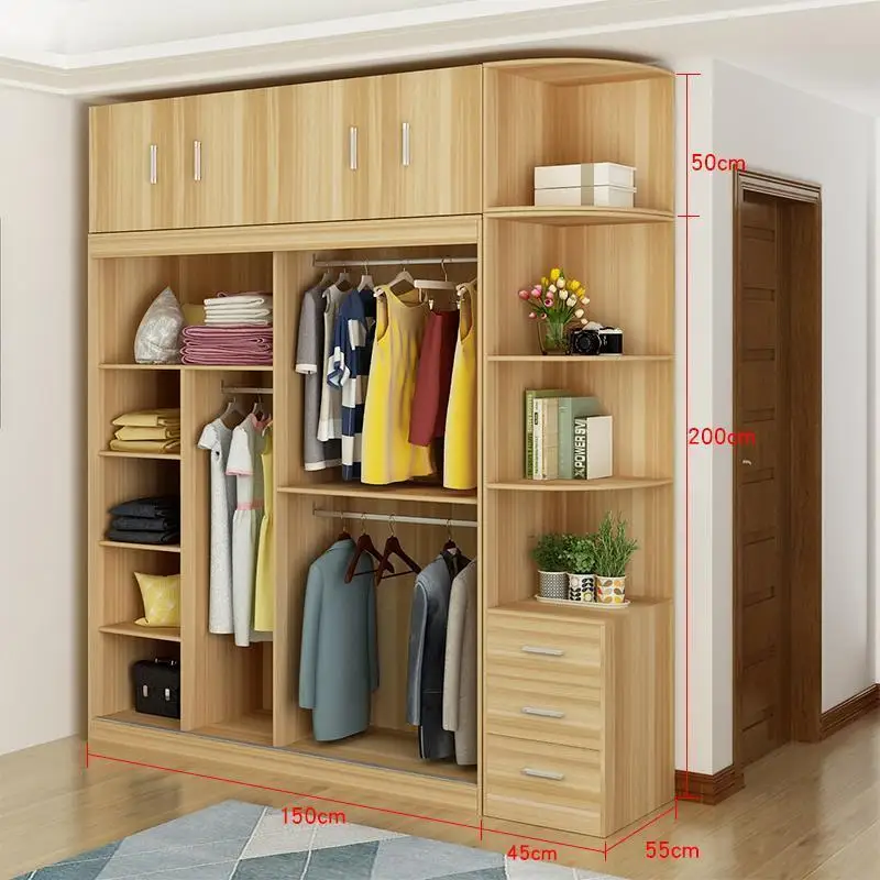 Garderobe Armario деревянный Giyim Gardrop Meuble Rangement Szafa Chambre Kast Mueble De Dormitorio шкаф для спальни - Цвет: Version G