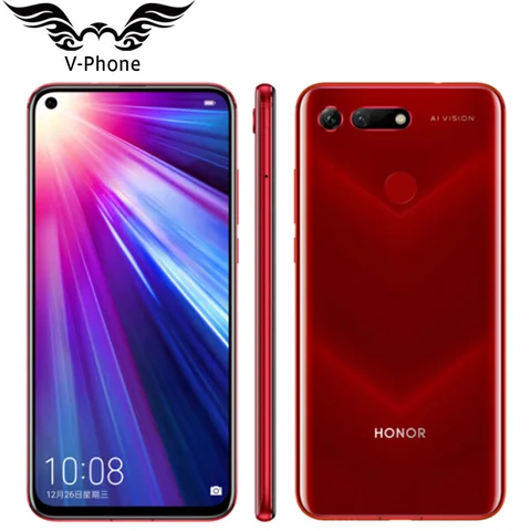 Global Version Honor View L29 Mobile Phone LTE 6 4 inch Kirin 980 Octa core 8GB 256GB 48MP 25MP 4000mAh Android Phone