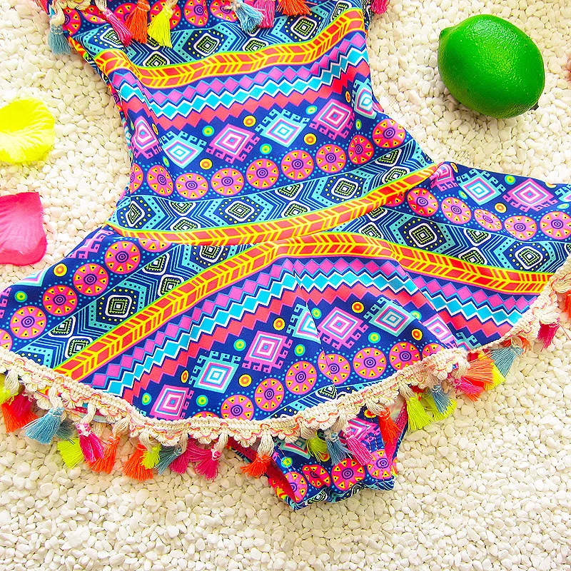 Dollplus Kids Swimmer for Girls Bathing Suit Children One Piece Swimwear Girl Printing Cute Print Beachwear baby girl swimwear