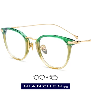 

Titanium Acetate Prescription Glasses Frame Men Myopia Optical Eye Glasses for Women Square Eyeglasses Spectacles Eyewear 839