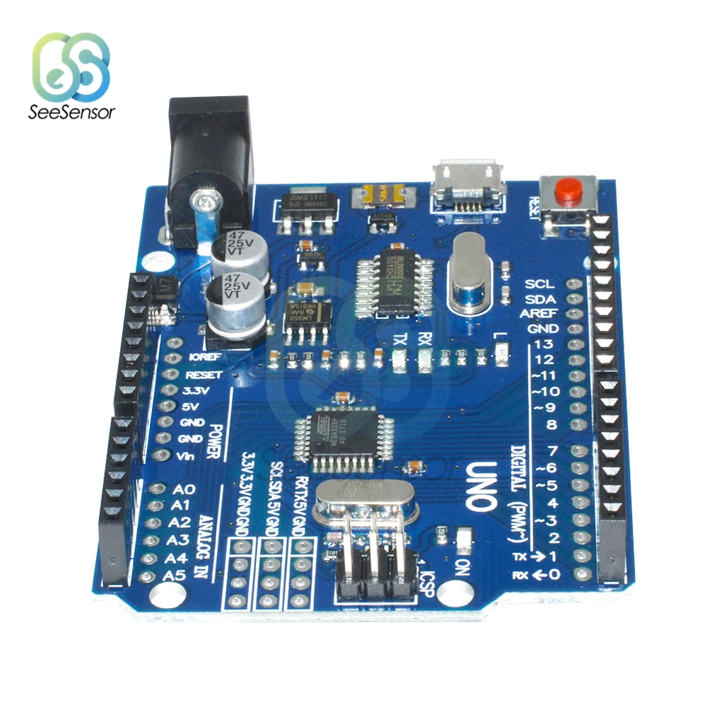 UNO R3 CH340G CH340 макетная плата MEGA328P ATMEGA328 ATMEGA328P-16AU модуль для Arduino Micro USB DIY Электронный