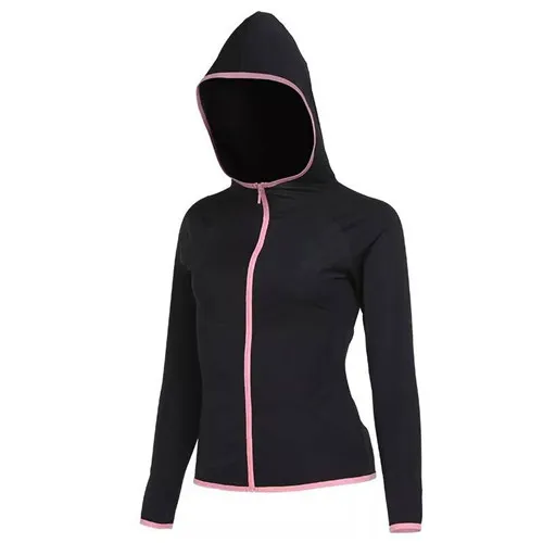 Lantech Для женщин Бег свитер с капюшоном куртка Slim Fit спортивный Йога молнии пробежки Спортивная Фитнес тренажерный зал с капюшоном одежда Топы корректирующие - Цвет: 715701