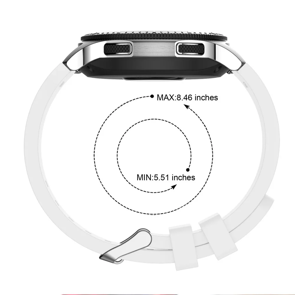 Напульсник спортивные Высокое качество однотонные силиконовые наручные часы ремешок для samsung Galaxy Watch 46 мм Смарт-часы браслет для замены