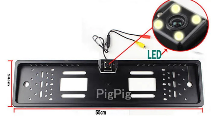 Koorinwoo HD ЕС рамка номерного знака автомобиля Парковка Камера 4 светодиодный огни автомобиля номерной знак рамка Обратный Резервное копирование камера парковки Системы