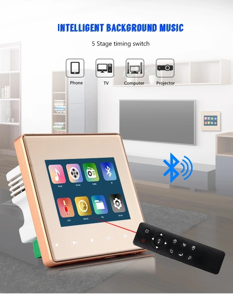 

Infrared Remote Control Sound System Zigbee Business Background Music host