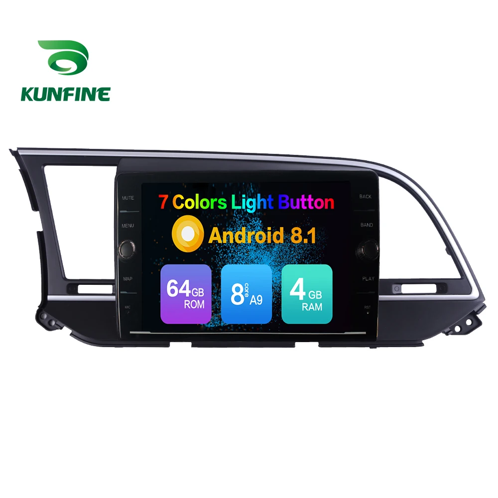 Discount Octa Core 4GB RAM 64GB ROM Android 8.1 Car DVD GPS Player Deckless Car Stereo for Hyundai Elantra 2016 Radio Unit Wifi 4G 2
