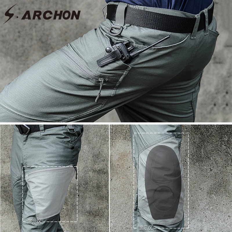 S. ARCHON зимние водонепроницаемые военные брюки карго для мужчин солдат армии США SWAT армейские брюки мужские карманные хлопковые ветрозащитные тактические брюки