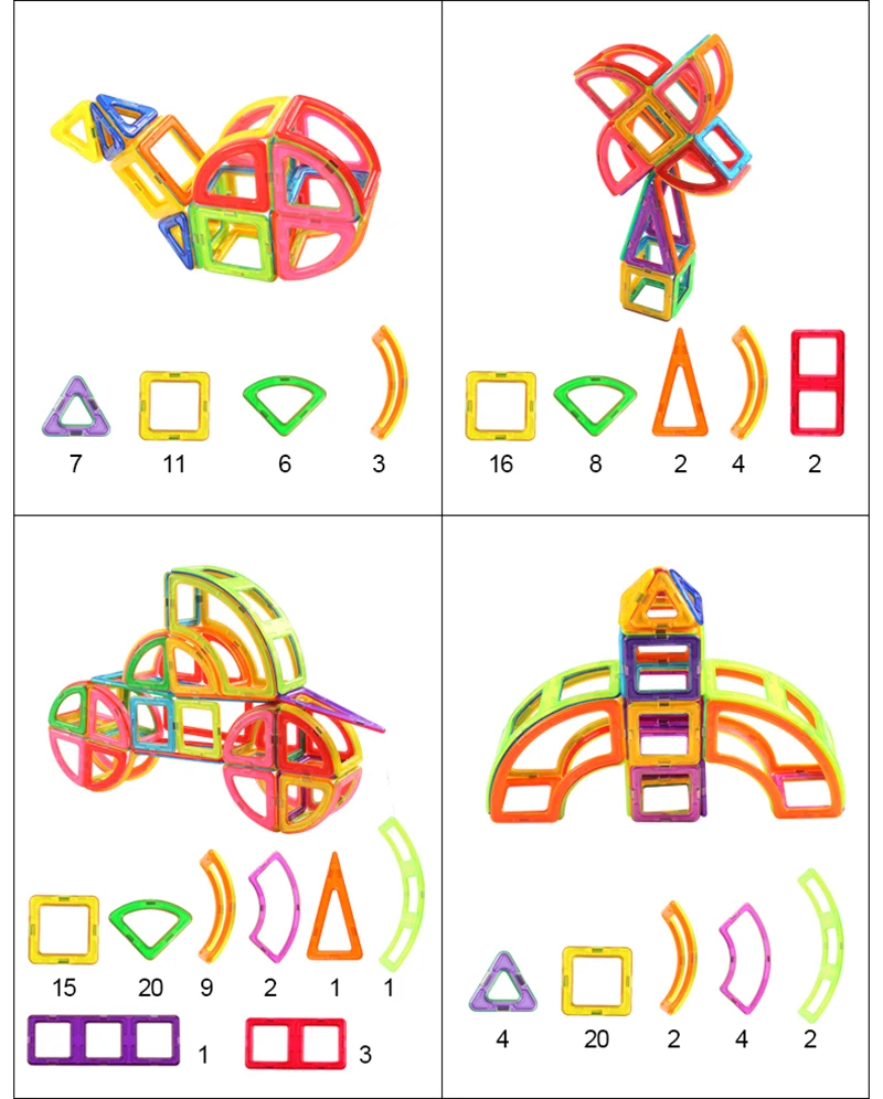 1 шт. стандартный размер магнитные Строительные блоки DIY Магнитный конструктор Модель Строительный Набор Развивающие игрушки для детей подарок для мальчика