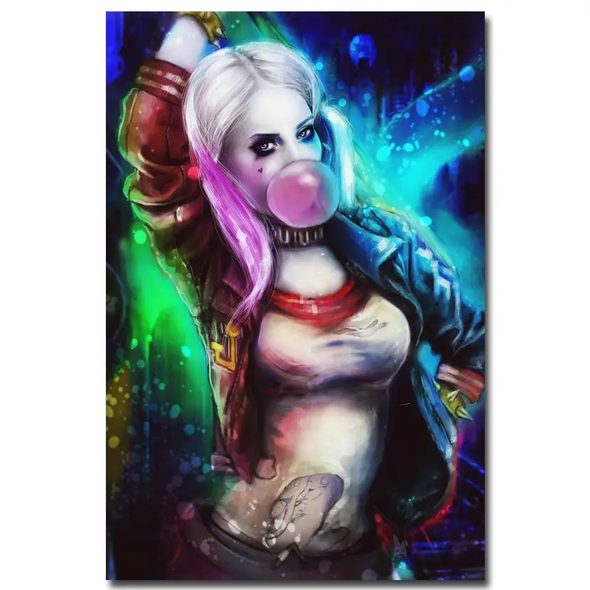 Harley Quinn Margot Robbie Suicide Squad Art Silk Poster 12x18 24x36
