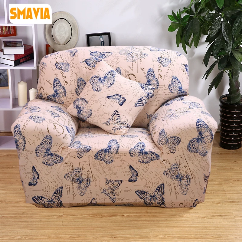 SMAVIA Hot Sale Butterfly Sofa Cover 100Polyester Printed Recliner