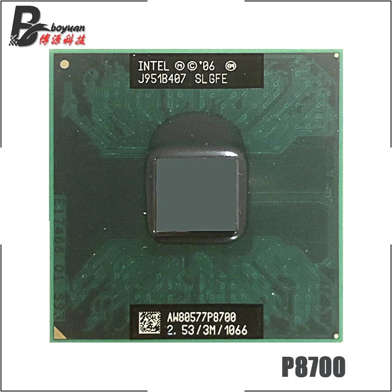 Процессор Intel Core 2 Duo Mobile P8700 SLGFE 5 ГГц двухъядерный двухпотоковый ЦПУ процессор 3 Мб