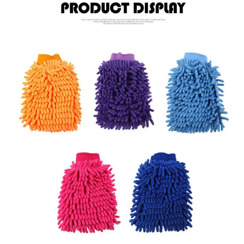 

Car Wash Gloves New Easy Microfiber Car Kitchen Household Wash Washing Cleaning Glove Cleaning Tool BU-Bauty
