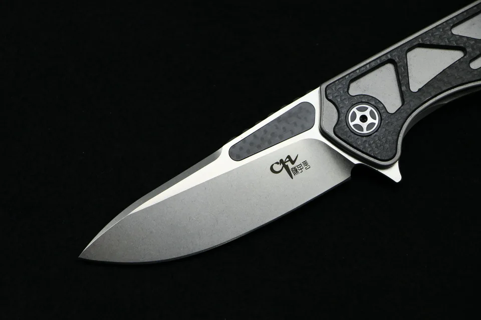 Индивидуальные версии CH3509 Флиппер складной нож D2 лезвие Титан CF Ручка Открытый Отдых Охота Карманный Фруктовый Нож EDC инструменты