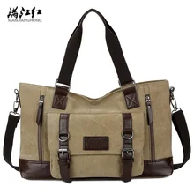 Manjianghong 2020, nueva moda, bolsos de lona para hombres, bolsos de lona Vintage, bolsos de viaje de gran capacidad, bolsos de mano de negocios