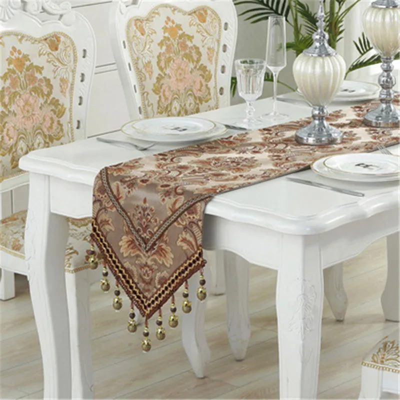 SBB High-end luxury European style American dining Tea table table runner modern simplicity beads decorate four color table flag SBB High-end luxury European style American dining Tea table table runner modern simplicity beads decorate four color table flag