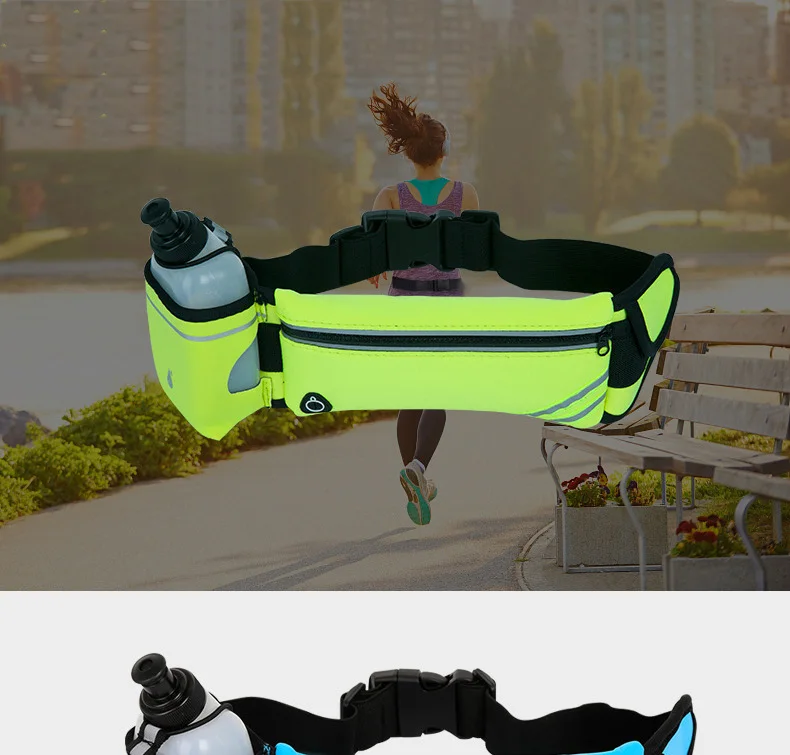 Tfshining Waterproof Running Hydration Belt Reflective Sport Running Water Hip Phone Bag Pouch Racing Gym Waist Pack With Bottle (1)