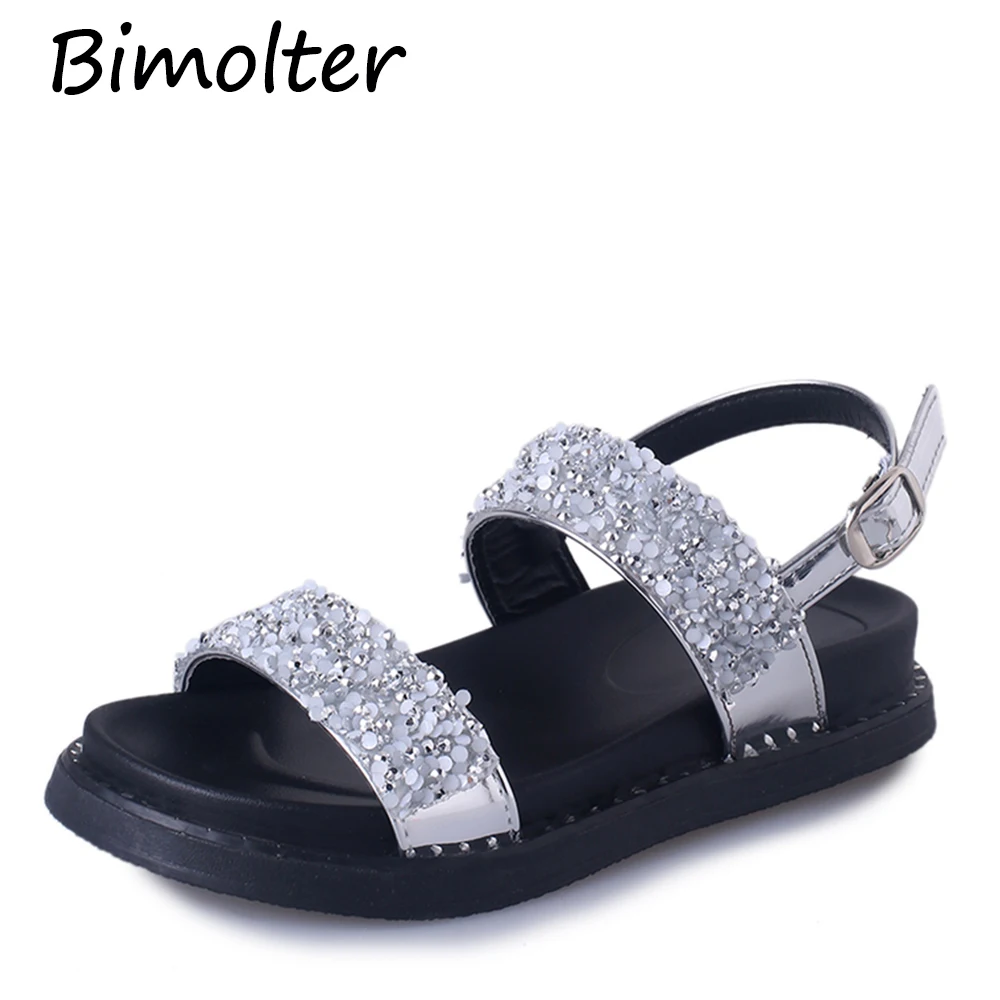 

Bimolter Summer Gladiator Sandals Buckle Strap Platform Wedges Casual Shoes Women Fashion Rome Style Bling Shiny Sandals PSEA017