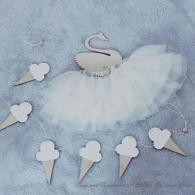 

Bulb Unicorn Swan Woodchips Wood Banner Wall Hanging Decorations For Kid Children Baby's Bedroom Home Wall Decor Drop Shipping