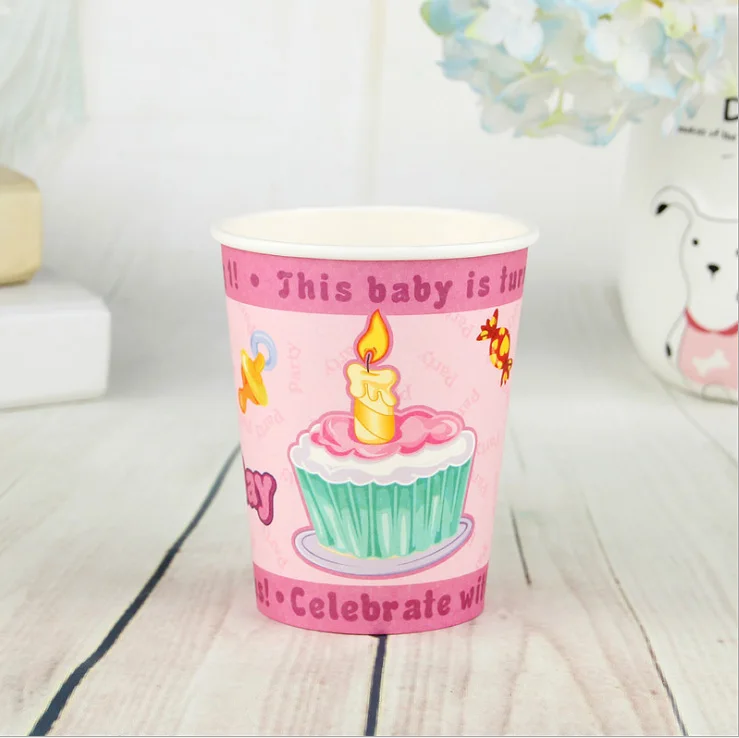 FANLUS Creative Princess Friendship Birthday Party Paper Cups Disposable Tableware (6pcs), Multi Color Party Supplies (23)