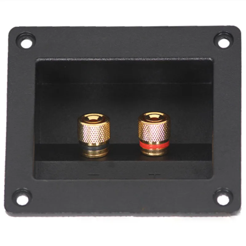 2pcs Two Speaker Junction Box Adapter Audio Cable Connector Terminal