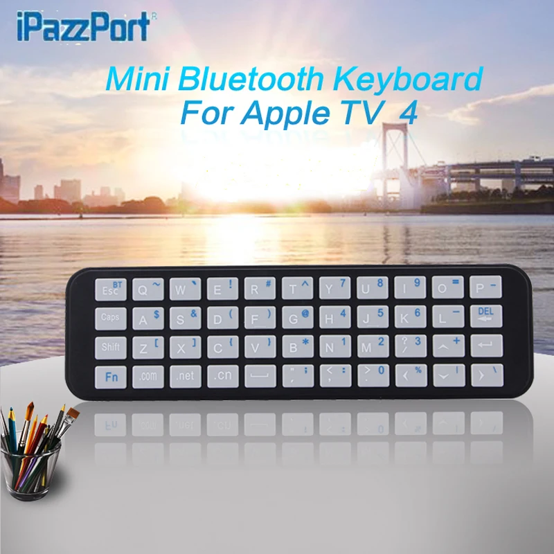 

Professional IPazzPort for Apple TV 2&3&4 generations of Bluetooth keyboard remote control bluetooth keyboard wireless free ship