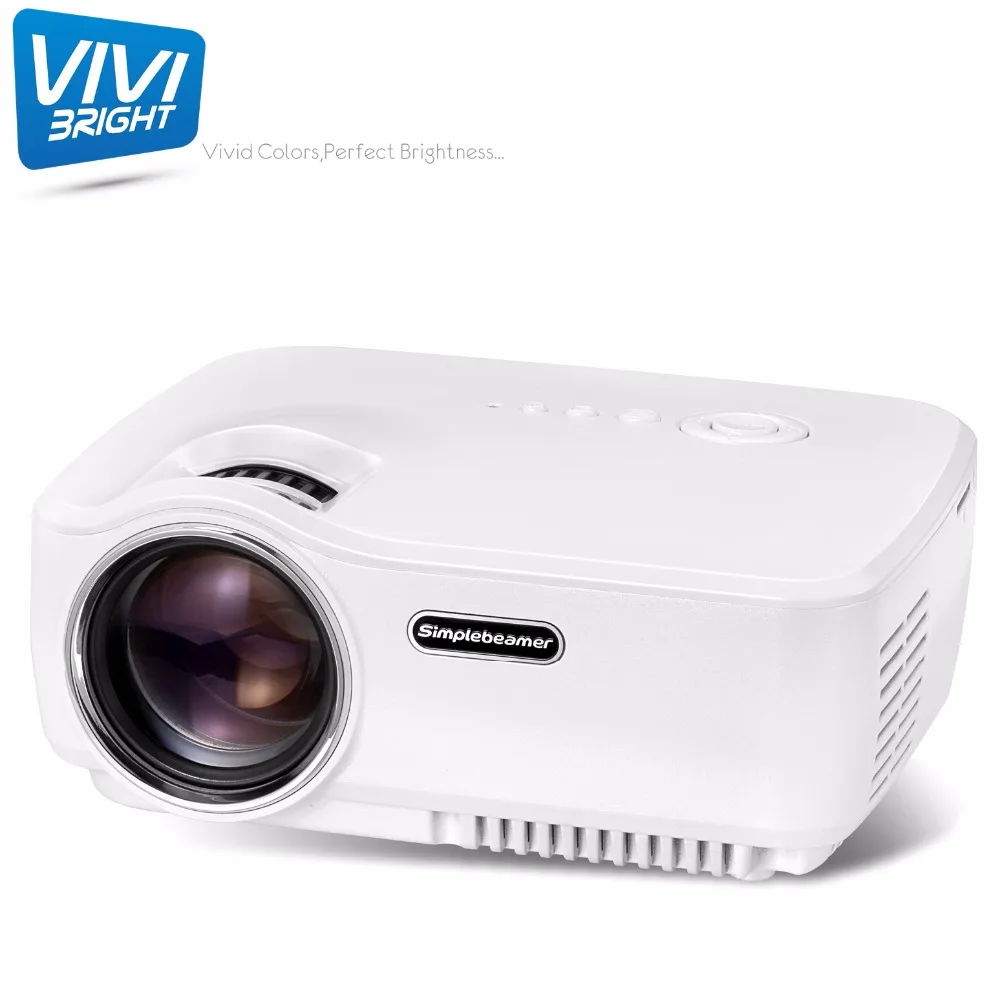 VIVIBRIGHT simplebeamer gp70 Портативный светодиодный проектор видео 1200 люмен дома Кино