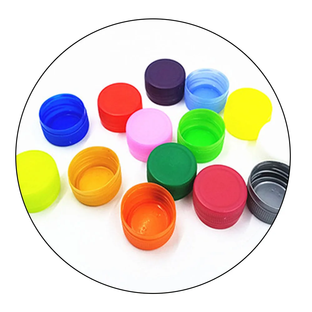 

100PC/Pack Colored Plastic Flat Bottle Caps Handmade Arts Crafts Materials Kid DIY Creative Hand Painting Supplies