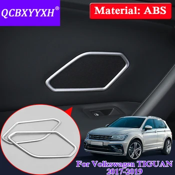 

ABS Car Styling For Volkswagen TIGUAN 2017-2019 Auto Rear Door Speaker Frame Covers Internal Decoration Sequins Auto Accessories