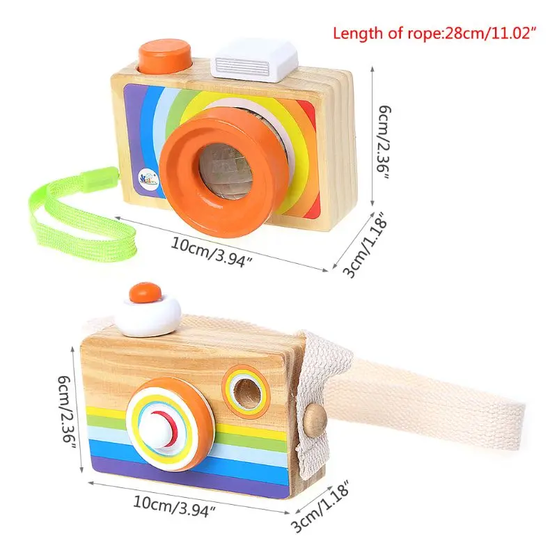 Деревянные мини-камеры игрушки-калейдоскопы для детской комнаты Висячие шейные шнурки висячие украшения игрушки