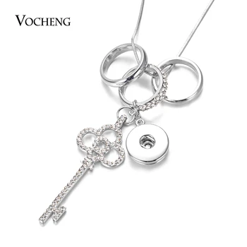 

With A Key Charms Snap Jewelry Necklace With 80CM Stainless steel Chain fits 18mm GingerSnaps NN-695