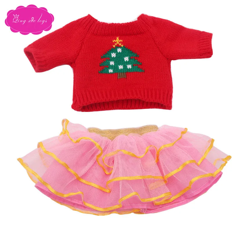 2018 Новый Рождество Одежда 18 дюймов девочка кукла и 43 см куклы одежда аксессуары Рождественские подарки c295
