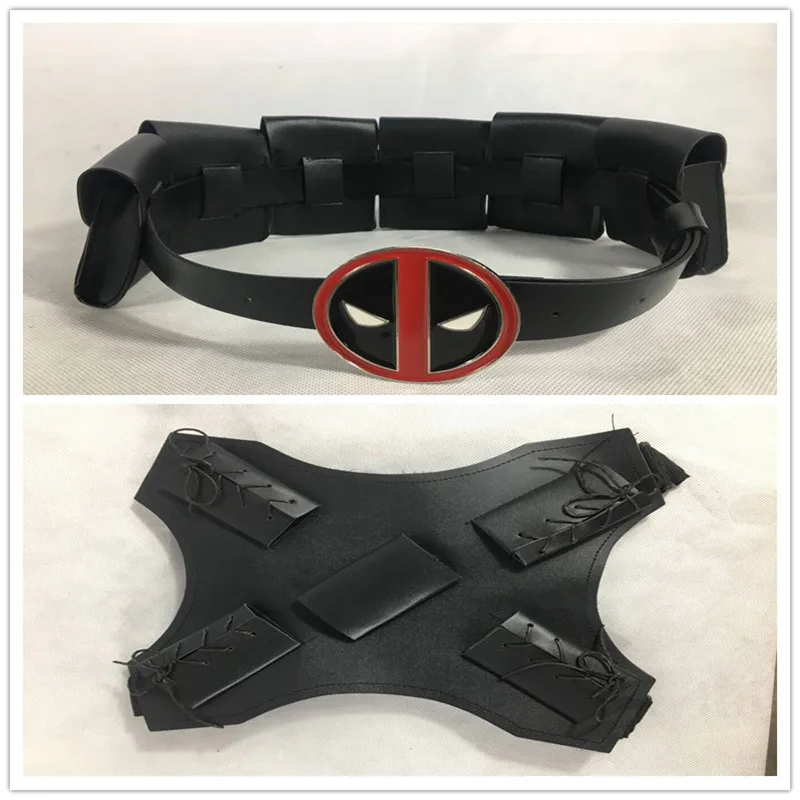 

Halloween Deadpool Belt Deadpool Waist Bags Back Strap Deadpool Suit Belt Cosplay Costume Accessories Sword Holder Gun Holder
