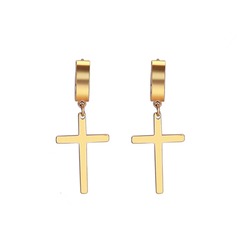 Мужские и женские модные серьги в виде креста 1 пара|mans earings jewelry|jewelry earringsfashion jewelry |