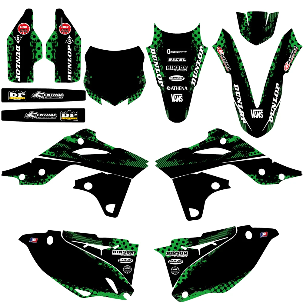 Для Kawasaki KX250F KXF250 KX 250F KXF 250 2013 командные графические Фоновые наклейки и наклейки Наклейка на велосипед грязи